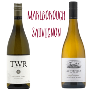 Two bottles of Marlborough Sauvignon Blanc from Te Whare Ra and Auntsfield Estates